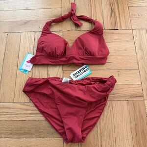 Brand New Calzedonia Padded Wireless Triangle Swimsuit Bikini Set Small